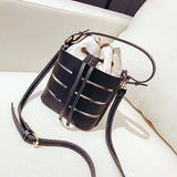 PU Leather Women Shoulder Bag Hollow Out String Cross Body Bags For Women