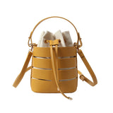 PU Leather Women Shoulder Bag Hollow Out String Cross Body Bags For Women