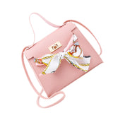 Stylish PU Leather Shoulder Bag with Bowknot Crossbody