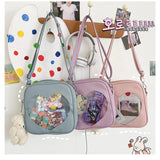 Heart Shaped PU Leather Shoulder Bag for Women