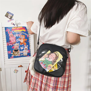 Heart Shaped PU Leather Shoulder Bag for Women