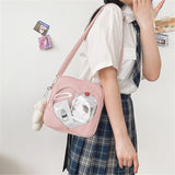 Heart Shaped PU Leather Shoulder Bag for Women