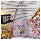 Heart Shaped PU Leather Shoulder Bag for Women