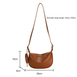 PU Leather Shoulder Bags for Women with Mini Purse