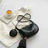 PU Leather Shoulder Bags for Women with Mini Purse