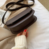 PU Leather Women Shoulder Chest Bag Messenger Bag Solid All-match