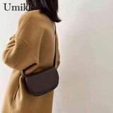 PU Leather Women Shoulder Chest Bag Solid Commuters Bag Casual Versatile