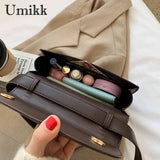 PU Leather Women Shoulder Chest Bag Solid Commuters Bag Casual Versatile