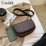 PU Leather Women Shoulder Chest Bag Solid Commuters Bag Casual Versatile