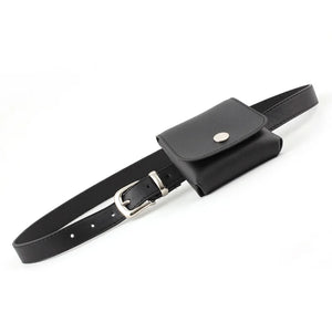 Small PU Leather Women Travel Waist Bag Phone Shoulder Mini Belt Pack