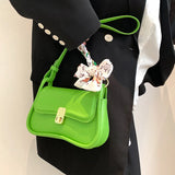 PU Leather Small Square Shoulder Bag Women