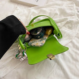 PU Leather Small Square Shoulder Bag Women