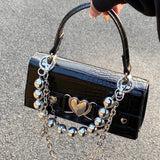 Crocodile Pattern Small Square Shoulder Bag Women Clutch Purse Crossbody