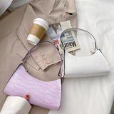 Stone Pattern Underarm Bags Small Shoulder Handbags Retro Totes