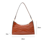 Stone Pattern Underarm Bags Small Shoulder Handbags Retro Totes