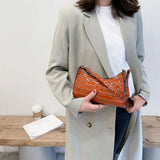Stone Pattern Underarm Bags Small Shoulder Handbags Retro Totes