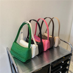 Crocodile Pattern Totes Bags Pure Small Handbags Female Shoulder Bags