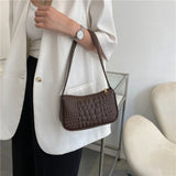 Crocodile Pattern Totes Bags Pure Small Handbags Female Shoulder Bags