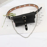 PU Leather Women Waist Bags Solid Girl Belt Bags Lady Crossbody Waist Bags