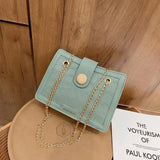 Crocodile Pattern Shoulder Bag Chain Handbag Small Square Bag