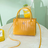 Crocodile Pattern Shoulder Bag Ladies Handbag Small Square Bag
