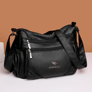 Vintage PU Leather Women's Handbag Classic Hobos Ladies Shopper Messenger Bag