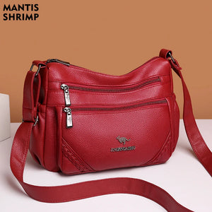 Vintage PU Leather Women's Handbag Classic Hobos Ladies Shopper Messenger Bag