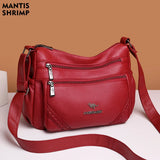 Vintage PU Leather Women's Handbag Classic Hobos Ladies Shopper Messenger Bag