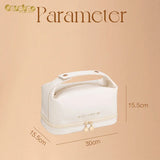 PU Leather Cosmetic Bag Large Capacity Portable Travel Storage