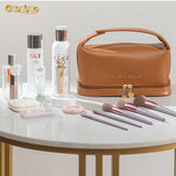 PU Leather Cosmetic Bag Large Capacity Portable Travel Storage