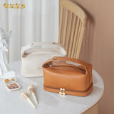 PU Leather Cosmetic Bag Large Capacity Portable Travel Storage