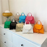 PU Leather Women's Handle Bag Tassel Lock Handbags Small Shoulder Bag
