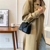 PU Leather Women's Handle Bag Tassel Lock Handbags Small Shoulder Bag