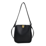 PU Leather Women's Shoulder Bag Casual Tote Solid Shopper Large Capacity Handbag