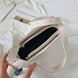 PU Leather Small Square Shoulder Bag for Women