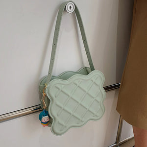 PU Leather Small Square Shoulder Bag for Women