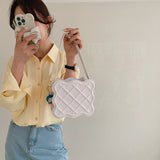 PU Leather Small Square Shoulder Bag for Women