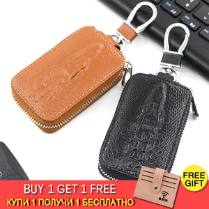 PU Leather Key Wallet Car Keychain Holder Bag Key Organizer