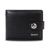 Woven Pattern Leather Men's Short Wallet Multi-Card Wallet Zipper Purse