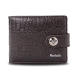 PU Men's Wallet Retro Woven Pattern Leather Men's Short Wallet Multi-Card Wallet