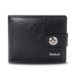 PU Men's Wallet Retro Woven Pattern Leather Men's Short Wallet Multi-Card Wallet