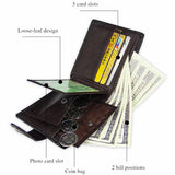 PU Men's Wallet Retro Pattern Leather Short Wallet Multi-Card Zipper Purse