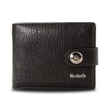 PU Men's Wallet Retro Pattern Leather Short Wallet Multi-Card Zipper Purse