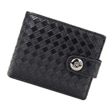 PU Men's Wallet Retro Pattern Leather Short Wallet Multi-Card Zipper Purse