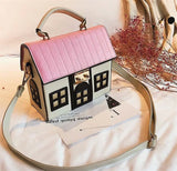 PU Messenger Bag Personality Small House One Shoulder Cross Body Bag