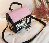PU Messenger Bag Personality Small House One Shoulder Cross Body Bag