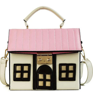 PU Messenger Bag Personality Small House One Shoulder Cross Body Bag