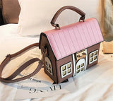 PU Messenger Bag Personality Small House One Shoulder Cross Body Bag