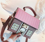 PU Messenger Bag Personality Small House One Shoulder Cross Body Bag