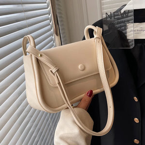 PU Shoulder Leather Crossbody Bags with Long Belt for Women